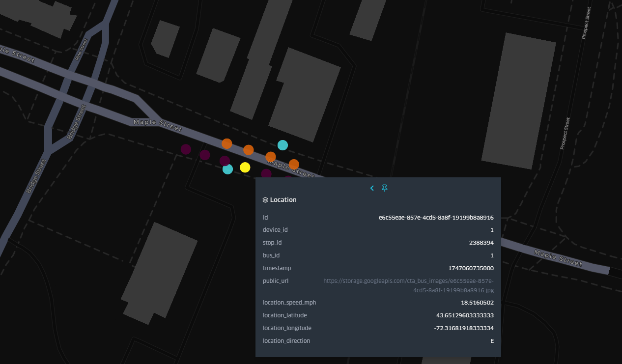 View collected data in an interactive map